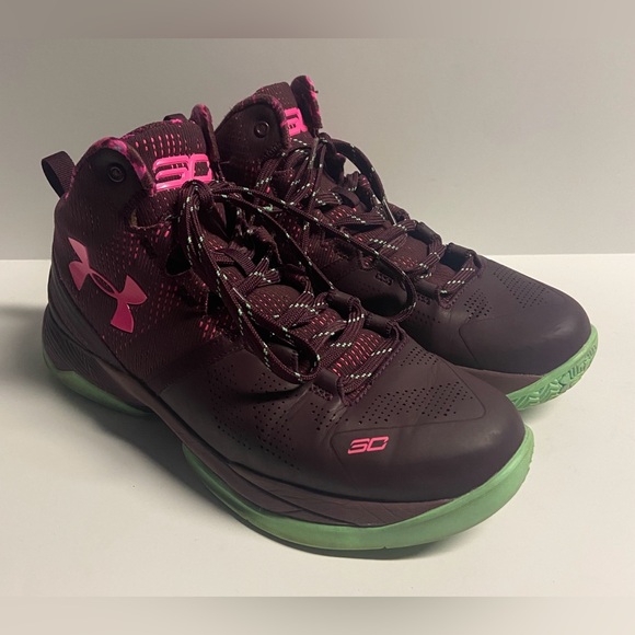 Under Armour Stephen Curry’s Purple and Pink High Top size 6Y - Picture 3 of 6